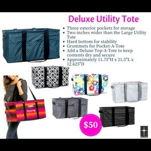 NWT Deluxe Utility Tote in color Dot Trio by ThirtyOne Gifts